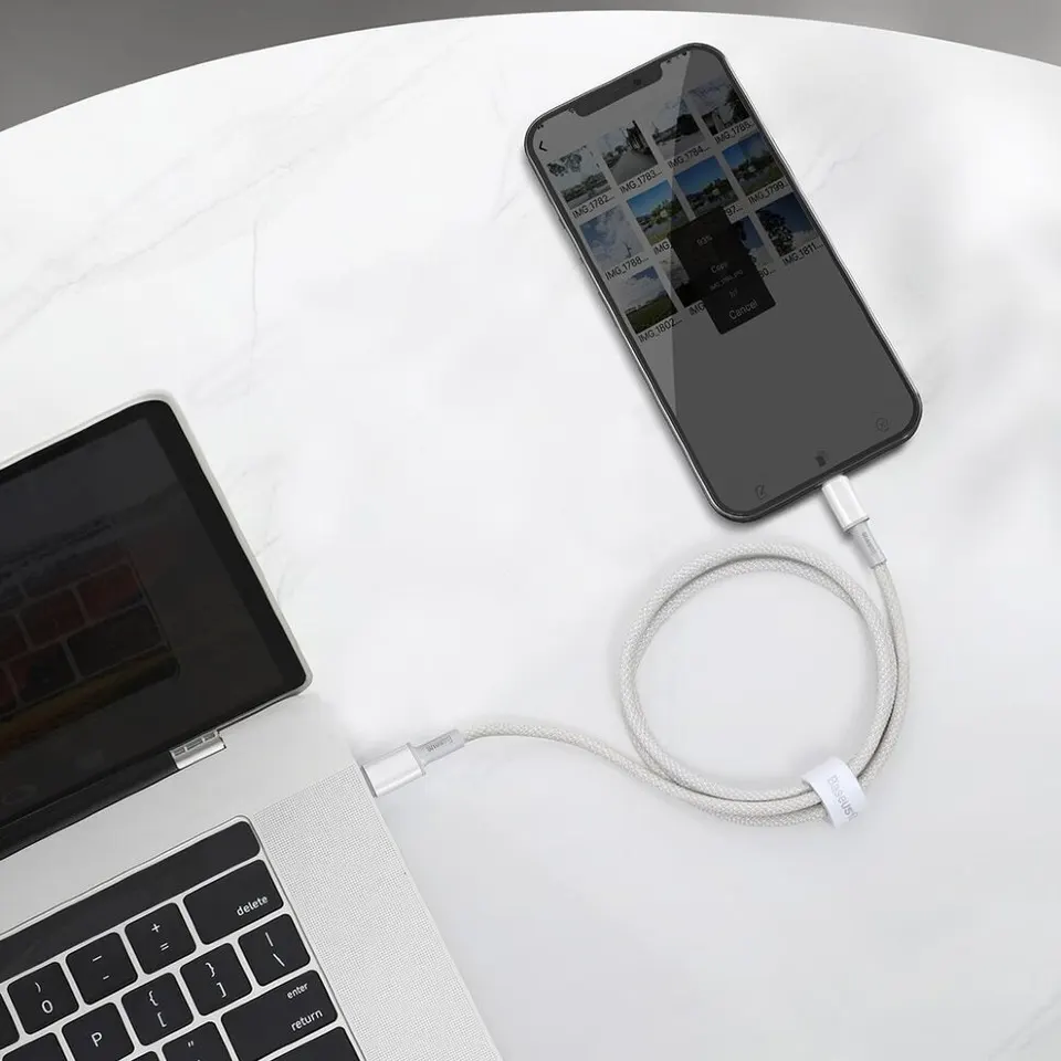 Кабель Baseus High Density Braided Fast Charging Data Cable Type-C to Lightning 20W (3)