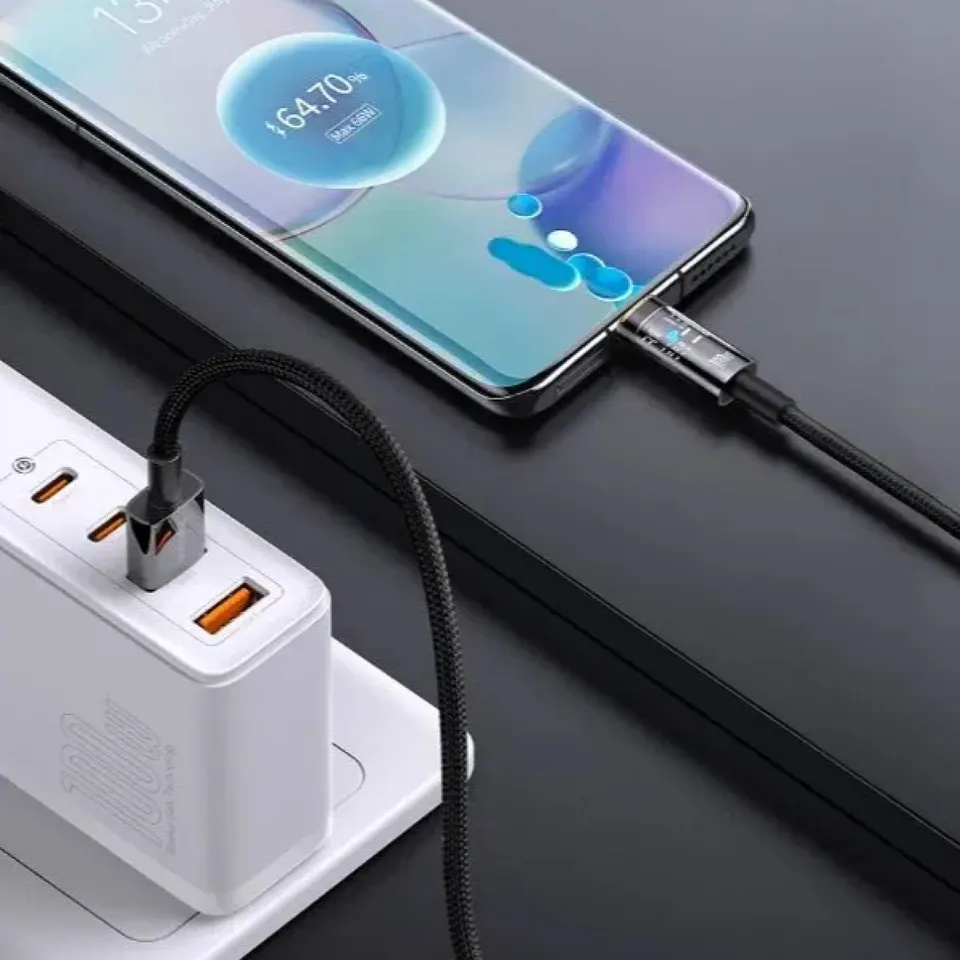 Кабель Baseus Explorer Series Auto Power-Off Fast Charging Data Cable USB to Type-C 100W (3)