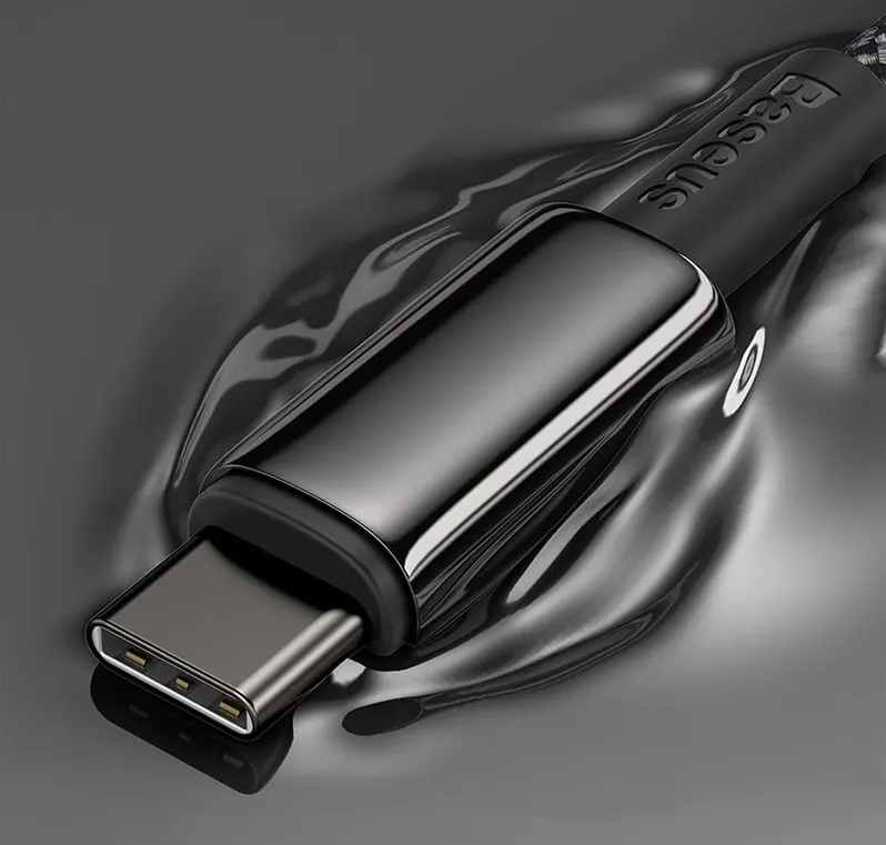 Кабель Baseus Tungsten Gold Fast Charging Data Cable Type-C to Type-C 100W (3)