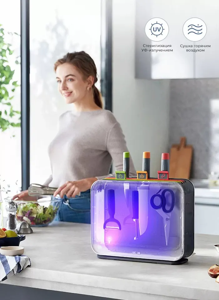 Стерилизатор + Набор ножей и досок Morphy Richards Knife Chopping Board Sterilizer MR1002 (2)