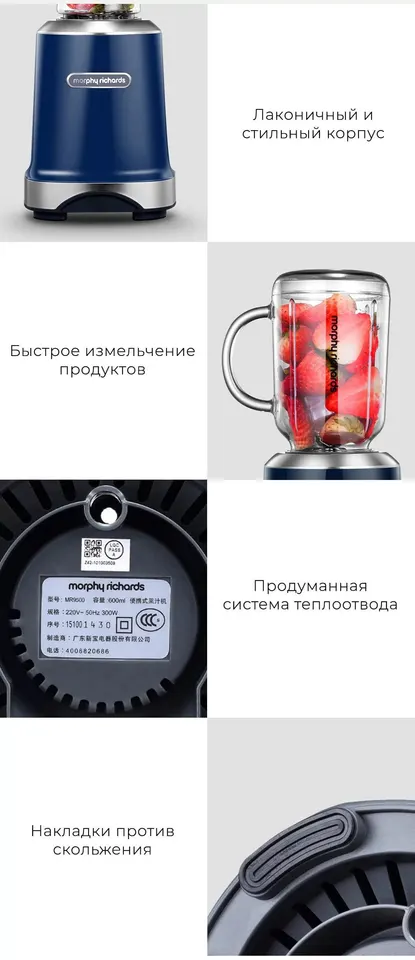 Блендер Morphy Richards Easy Blender MR9500 (10)