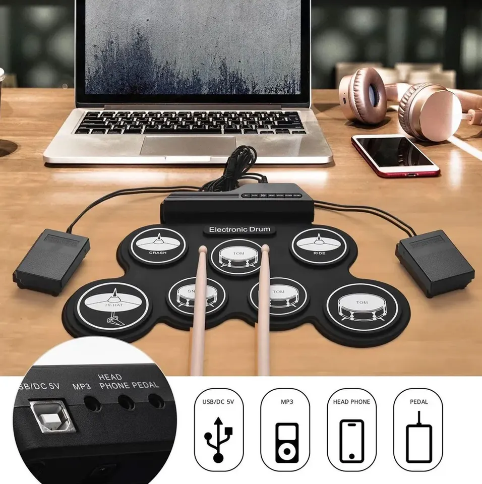 Портативные электронные барабаны (G3002T) (2)
