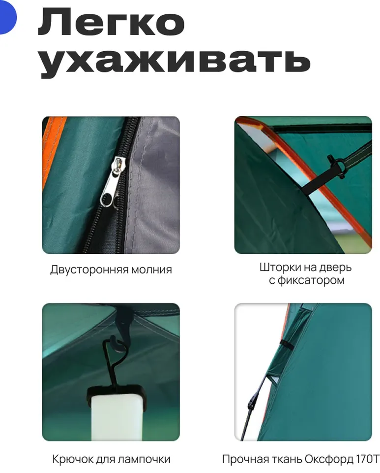 Палатка для кемпинга KYZ-0015 (3-4 чел) (2)