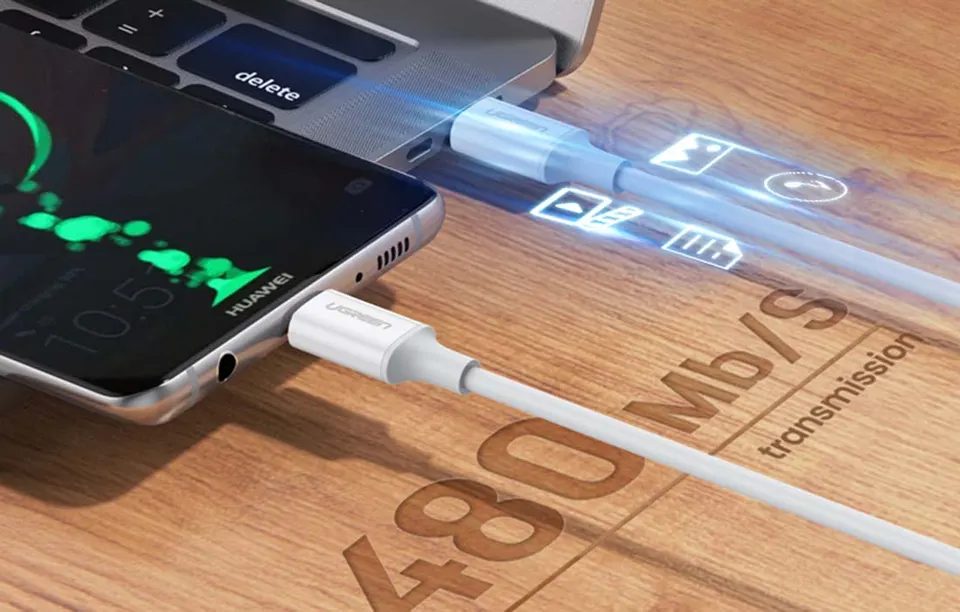 Кабель UGreen USB-C to USB-C PD Fast Charging Cable 1m (60518) (2)