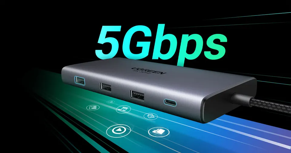 Универсальный адаптер UGreen Dock Adapter 10в1 8K (CM639/15534) (2)