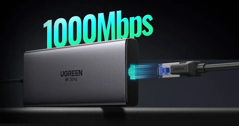 Универсальный адаптер UGreen Dock Adapter 10в1 8K (CM639/15534) (4)