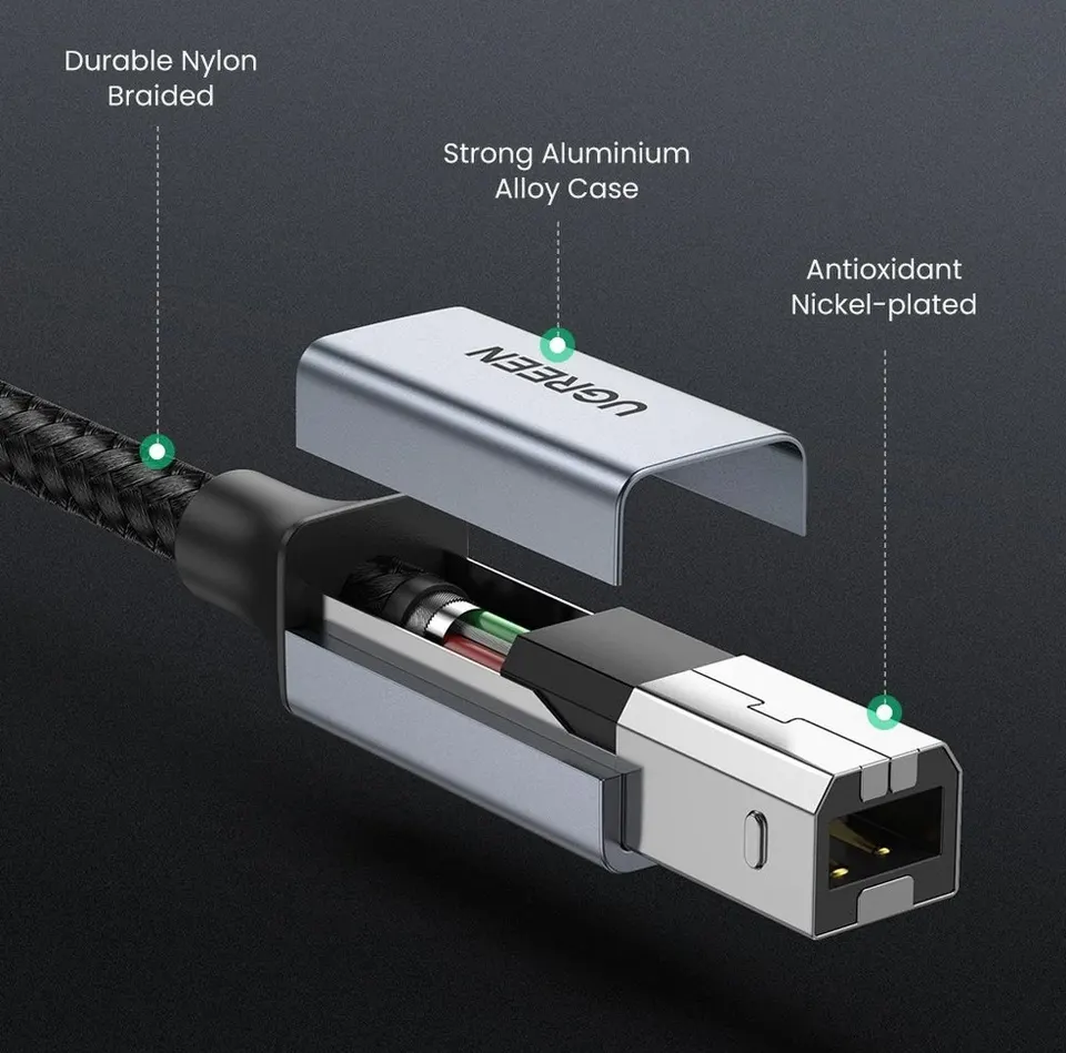 Кабель для принтера Ugreen USB-C to USB B (2M) (4)