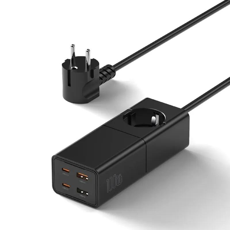 Удлинитель Wiwu Gallium Nitride Dual USB-C + Dual USB-A WI-S004 (1)