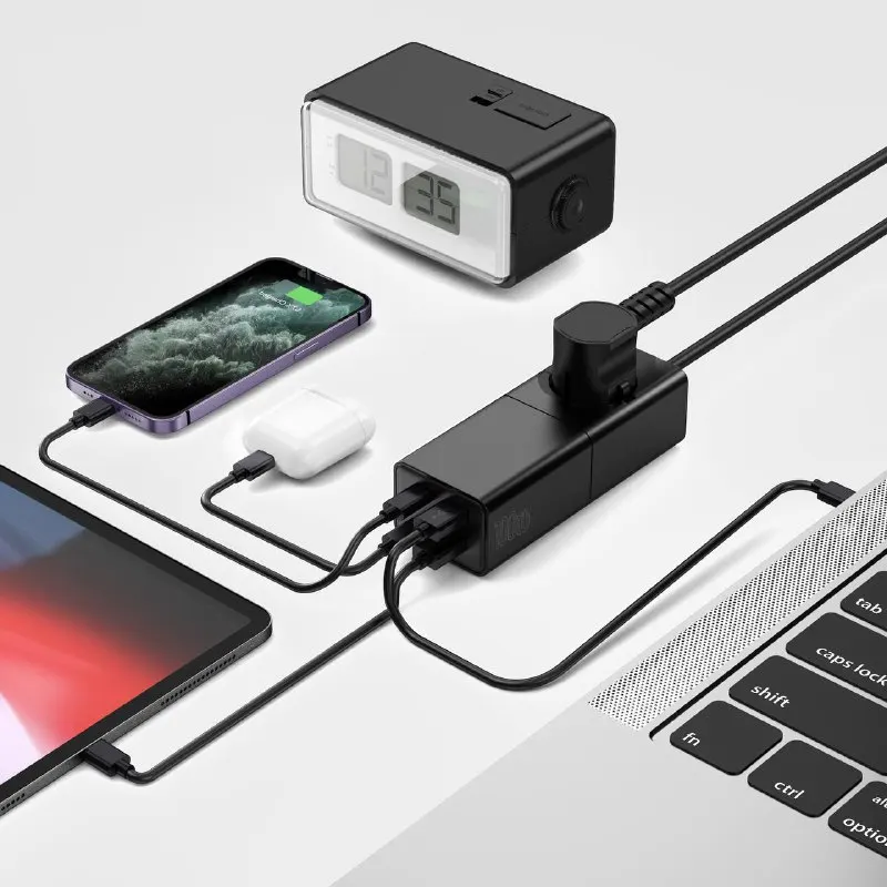 Удлинитель Wiwu Gallium Nitride Dual USB-C + Dual USB-A WI-S004 (2)