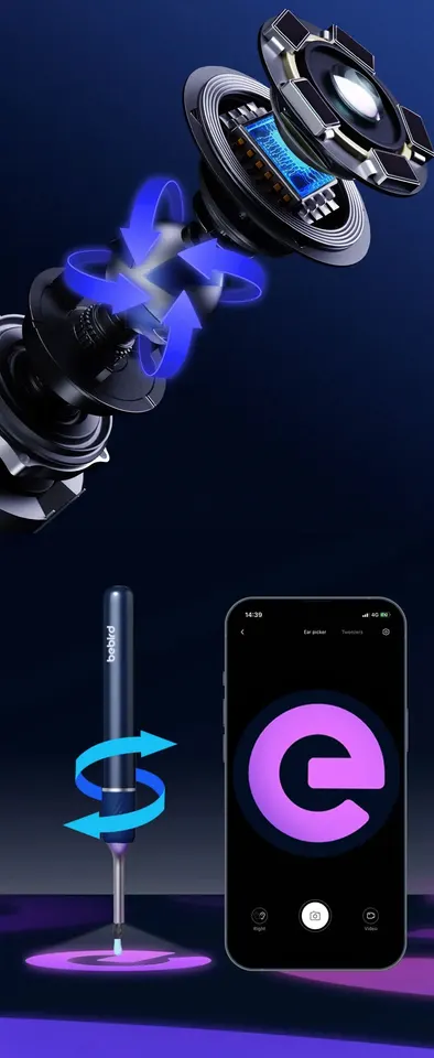 Умный очиститель для ушей Xiaomi Bebird Smart Visual Ear Cleanig Rod Set Note 5 Pro (5)