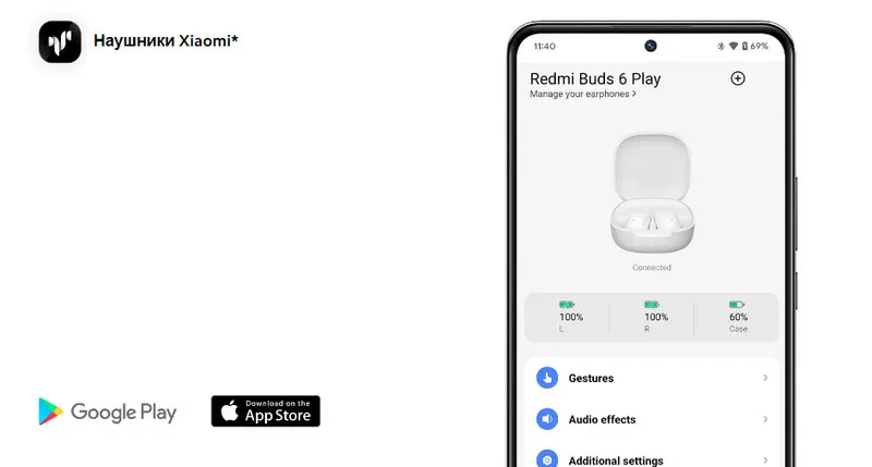 Беспроводные наушники Xiaomi Redmi Buds 6 Play (11)