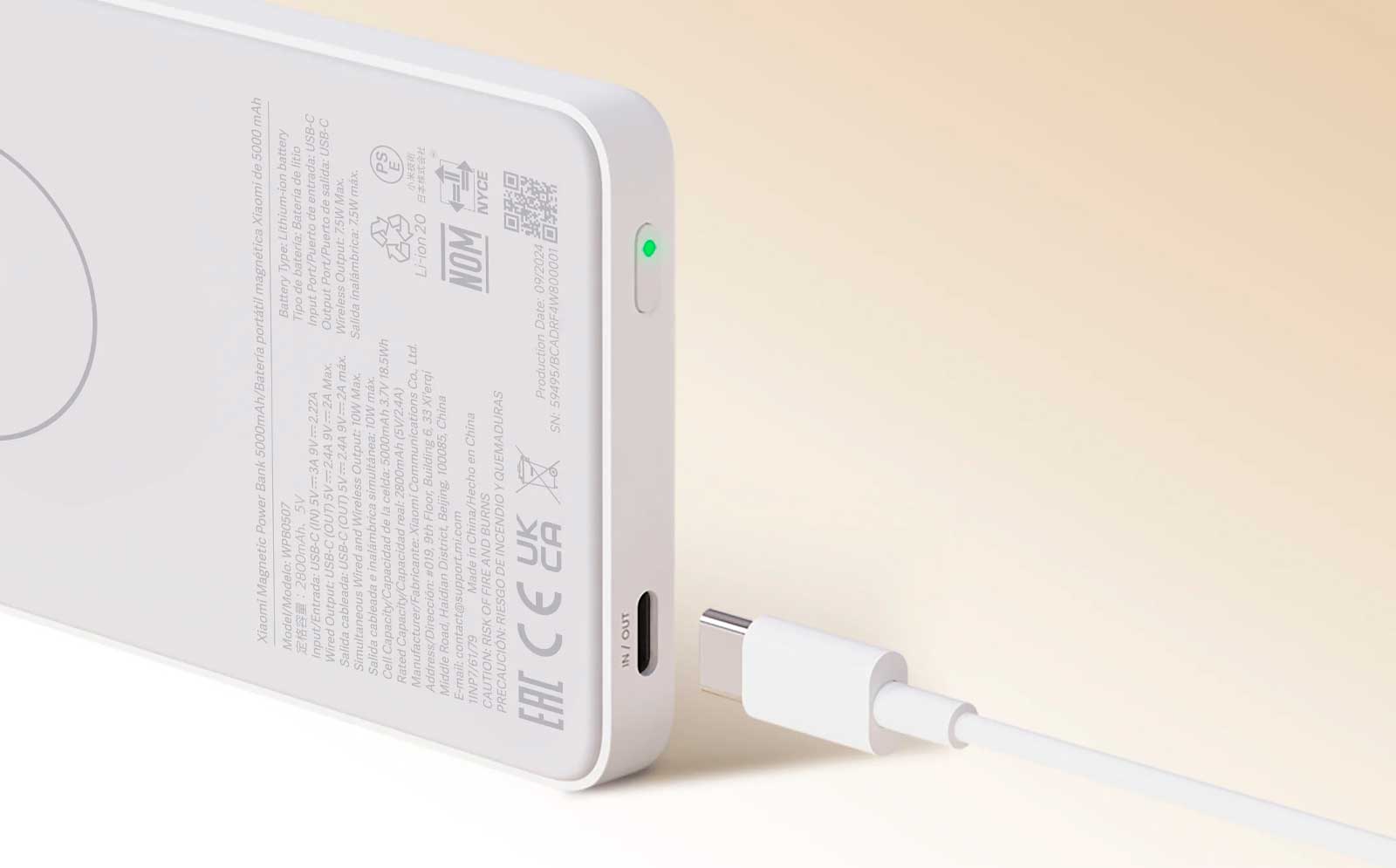 Внешний аккумулятор Xiaomi Magnetic Wireless Power Bank 7.5W 5000 mAh (5)