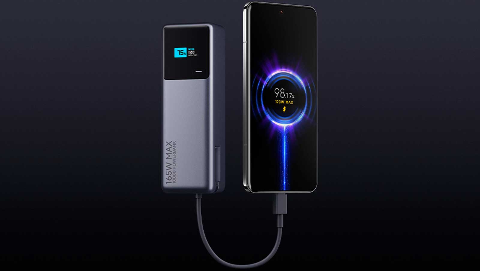 Внешний аккумулятор Xiaomi Power Bank Built-In Cable 165W (3)