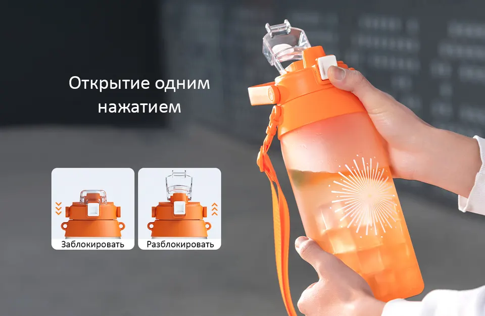 Спортивная бутылка для воды Xiaomi Custom Sports Bottle 1400 мл (6)