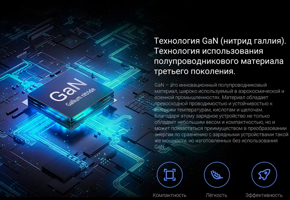 Зарядное устройство Xiaomi Mi 65W Fast Charger with Gan Tech (2)