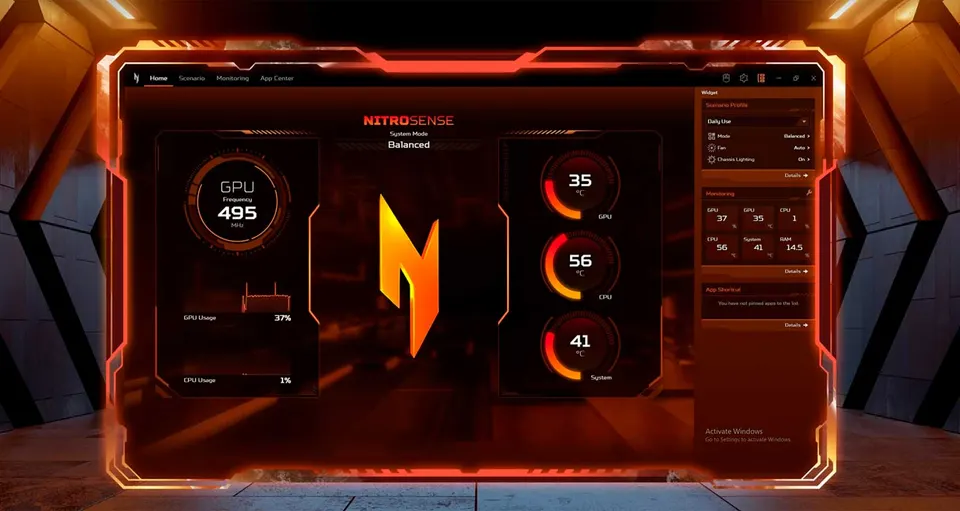 Ноутбук Acer Nitro V16 16.0'' 165Hz Intel Core i7-14650HX 14th Gen/ Nvidia Geforce RTX4060 8GB (16GB+512GB SSD) (10)