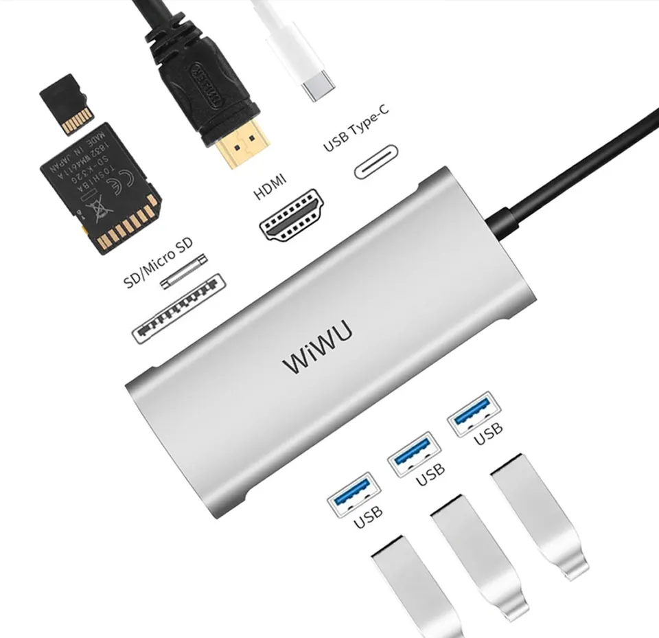 Адаптер-переходник Wiwu Alpha 7 in 1 USB-C Hub A731HP (1)