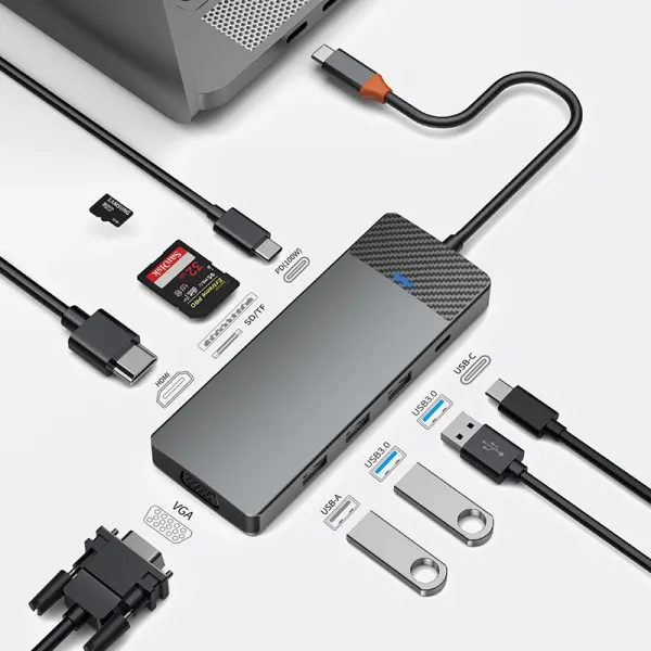 Адаптер-переходник Wiwu Linker 9 in 1 USB-C HUB (1)