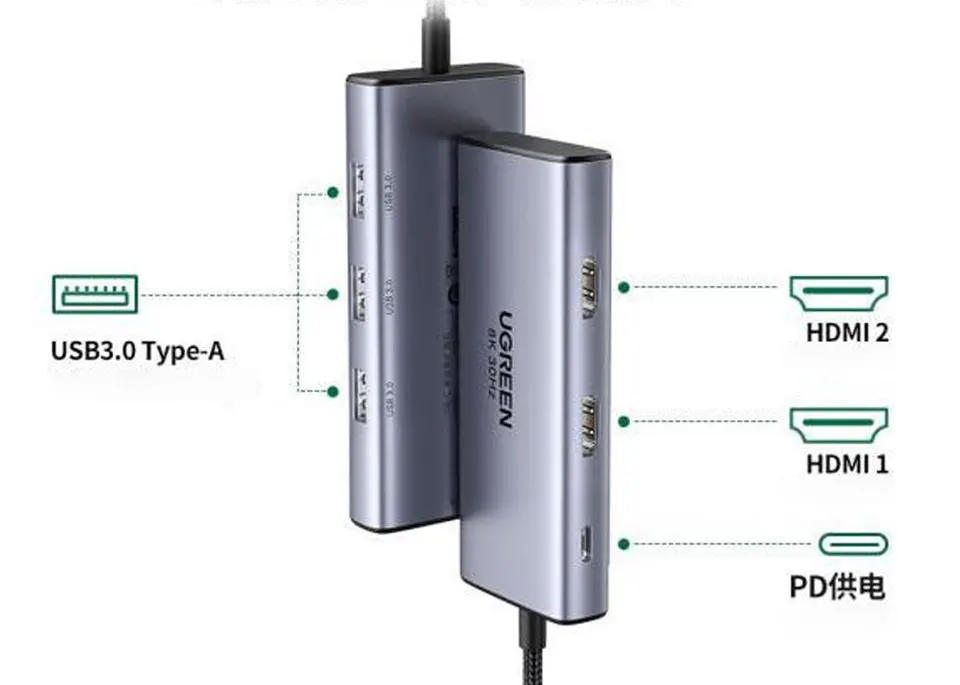Универсальный адаптер UGreen Dock Adapter (CM498/15769) (1)