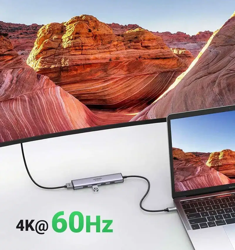Универсальный адаптер UGreen USB-C Multifunction Adapter 5-in-1 (20955) (2)