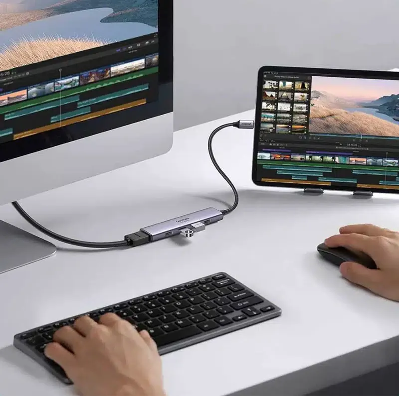Универсальный адаптер UGreen USB-C Multifunction Adapter 5-in-1 (20955) (3)
