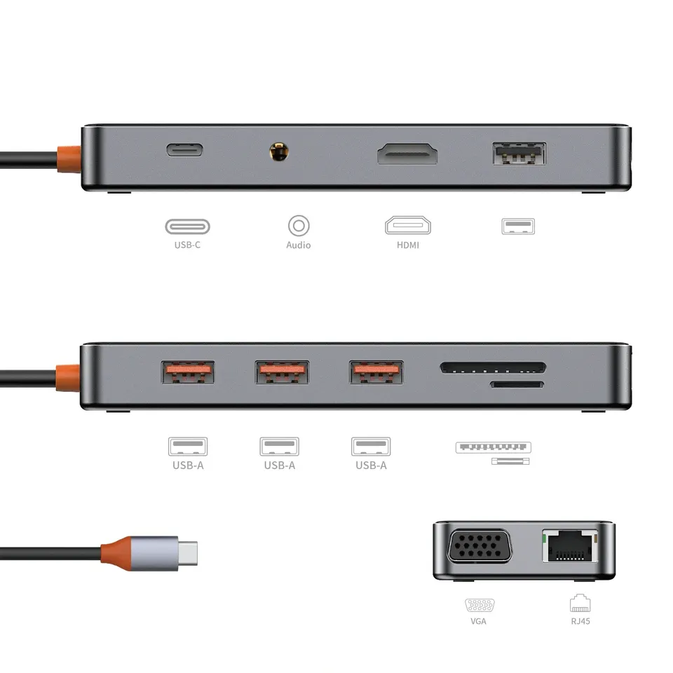Адаптер-переходник Wiwu Cyber Hub 11 in 1 USB-C Hub (1)