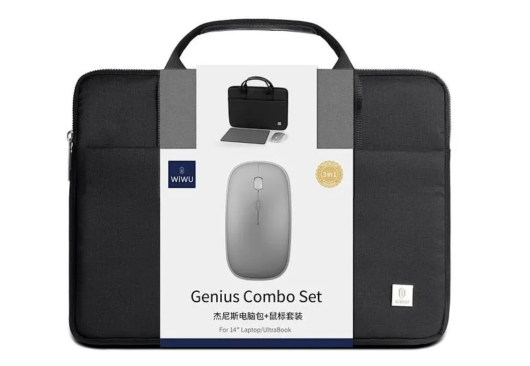 Сумка для ноутбука WIwu Genius Combo Set 15.6 (мышь, коврик, сумка) (2)