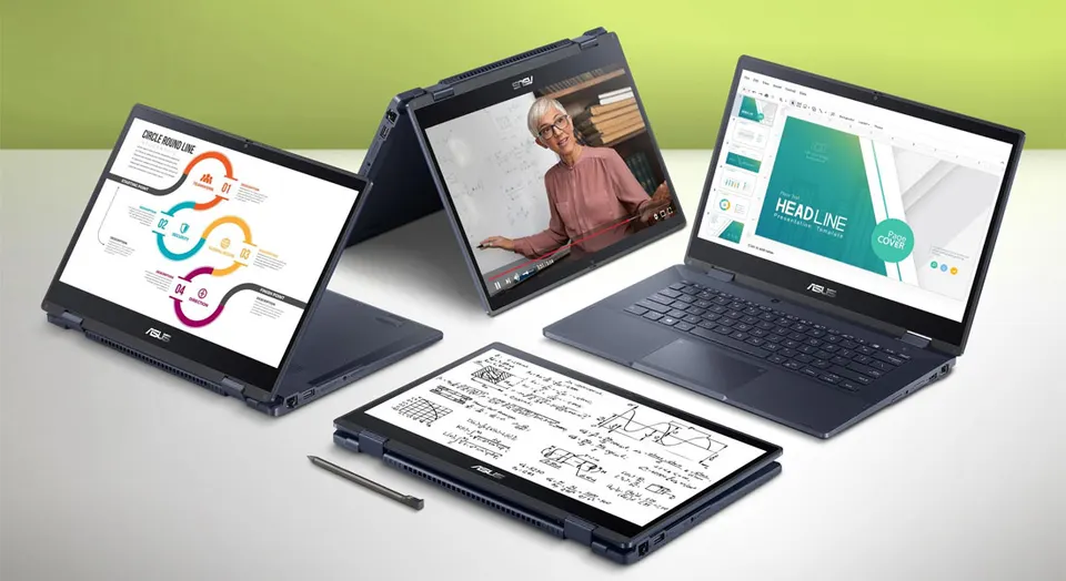 Ноутбук ASUS ExpertBook B3 Flip 14" X-360 TouchScreen Intel Core i5-1235U 12th Gen/ Intel Iris Xe Graphics (8GB+512GB SSD) (2)