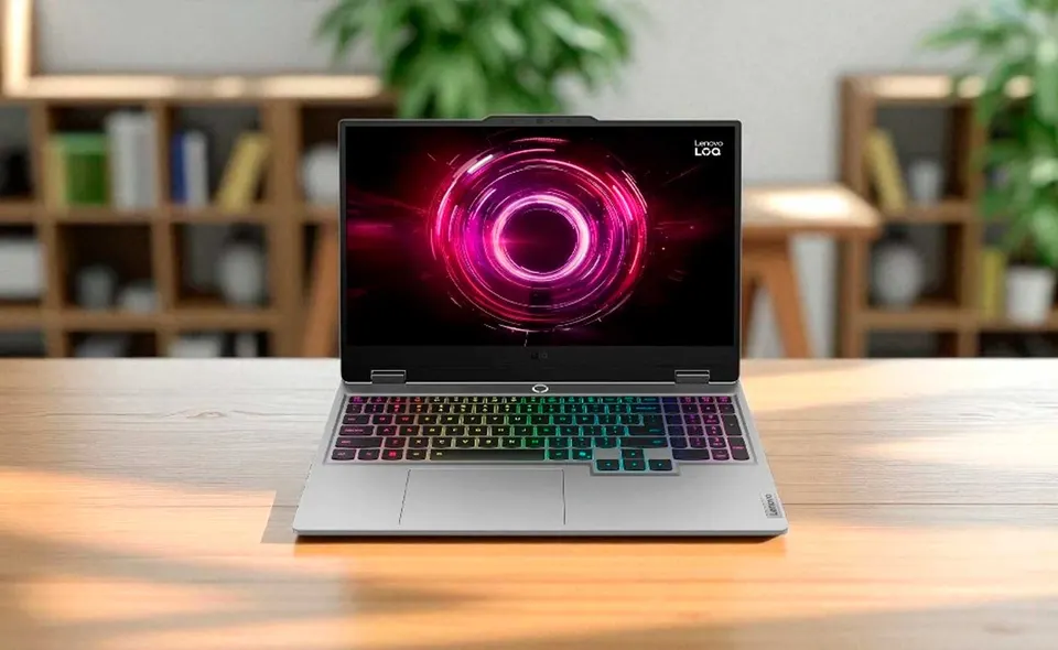 Ноутбук Lenovo LOQ 15.6" 144Hz AMD Ryzen 5 220 / NVIDIA GeForce RTX 5050 8GB (16GB + 512GB SSD) Win11, Backlit KB (1)