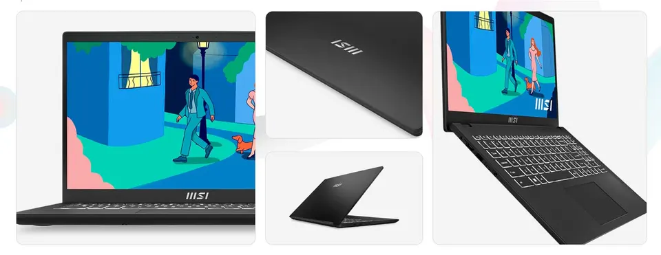 Ноутбук MSI Modern 15 15.6" IPS Intel Core i3-1315U 13th Gen/ Intel UHD Graphics (8GB+512GB SSD) (3)