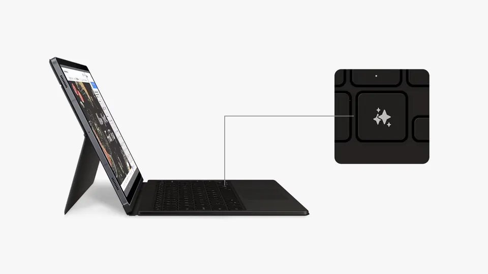 Чехол клавиатура Samsung Galaxy Tab S10 Plus Book Cover AI Keyboard with Mouse Pad (1)