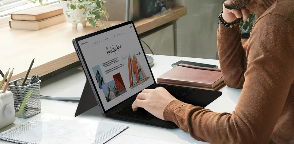 Чехол клавиатура Samsung Galaxy Tab S10 Plus Book Cover AI Keyboard with Mouse Pad (2)