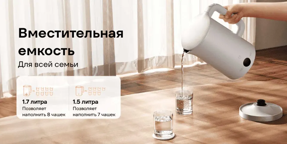 Электрический термостатический чайник Xiaomi Mijia Smart Kettle 3 (8)