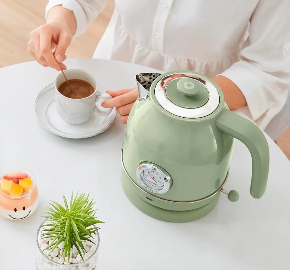 Электрочайник с датчиком температуры Xiaomi Qcooker Retro Electric Kettle (2)