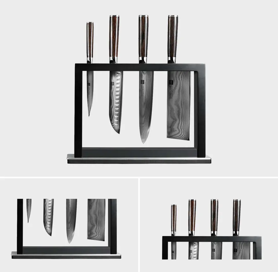 Набор кухонных ножей Xiaomi HuoHou Damascus Knife Set Ling Series (8)