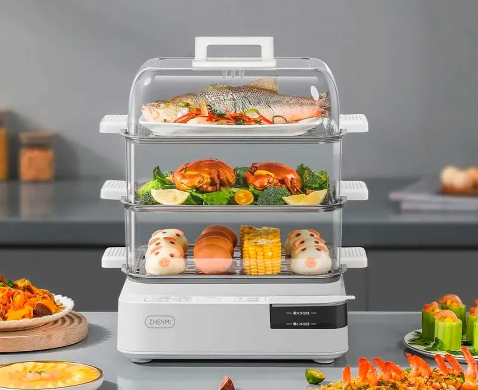 Пароварка Xiaomi Zhenmi Electric Steamer 20L Stainless Steel Z11 (1)