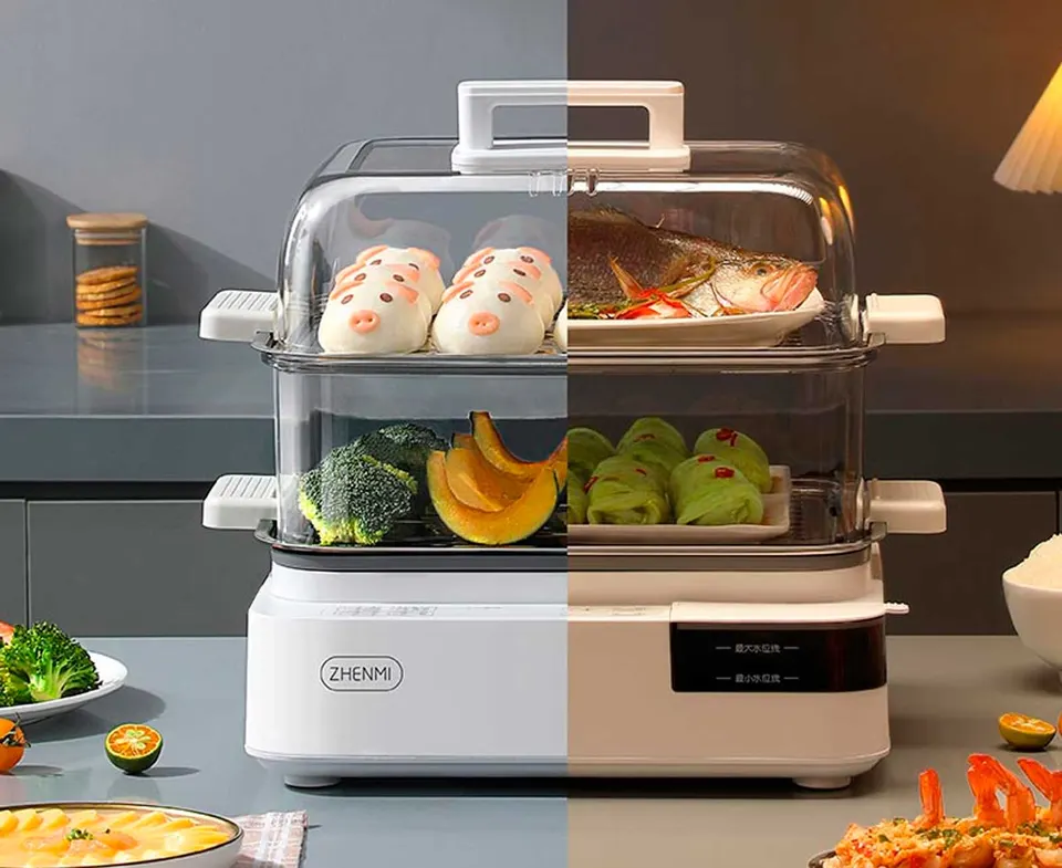 Пароварка Xiaomi Zhenmi Electric Steamer 20L Stainless Steel Z11 (4)