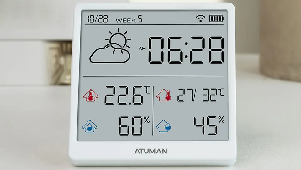 Часы-датчик термометр/гигрометр Atuman TH3 (1)
