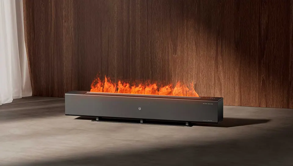 Обогреватель воздуха Xiaomi Mijia Graphene Baseboard Electric Heater Simulation Flame (1)