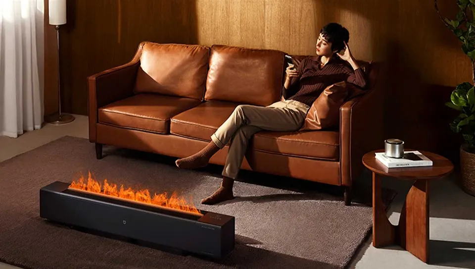 Обогреватель воздуха Xiaomi Mijia Graphene Baseboard Electric Heater Simulation Flame (2)