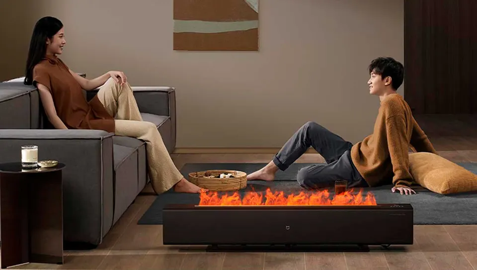 Обогреватель воздуха Xiaomi Mijia Graphene Baseboard Electric Heater Simulation Flame (3)