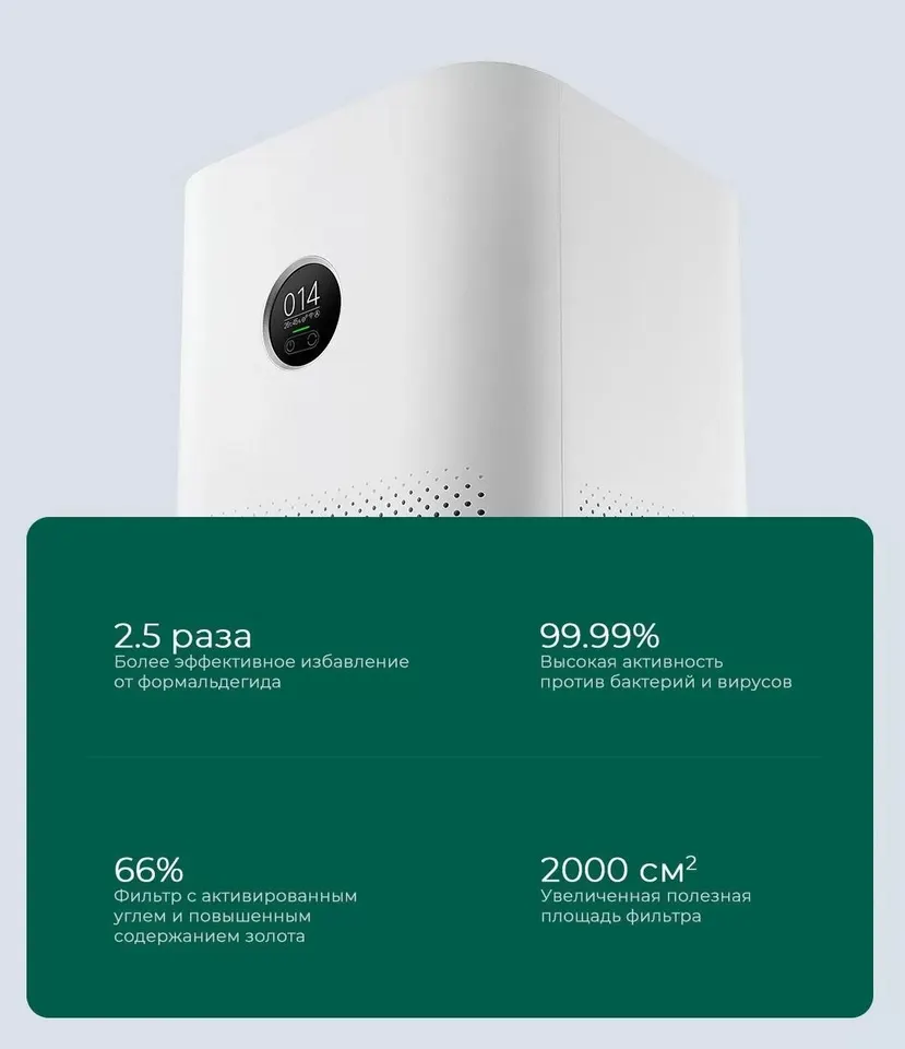 Очиститель воздуха Xiaomi Smart Air Purifier 4 EU Глобал (3)