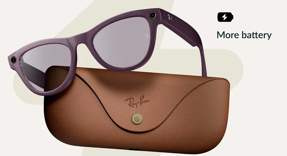 Солнцезащитные очки RayBan Meta Headliner Gen 2 Shiny Black Transition Graph. Green (6)