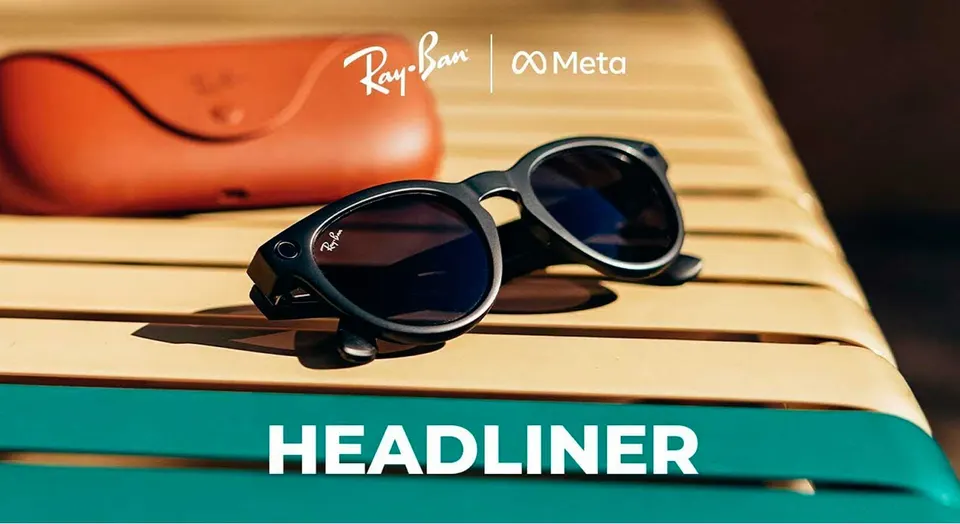 Солнцезащитные очки RayBan Meta Headliner Gen 2 Shiny Black Transition Graph. Green (1)