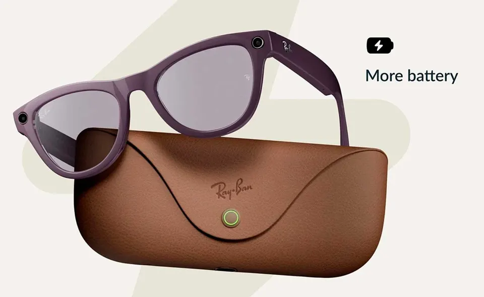 Солнцезащитные очки RayBan Meta Skyler Gen 2 Shiny Black Transition Ametyst (6)