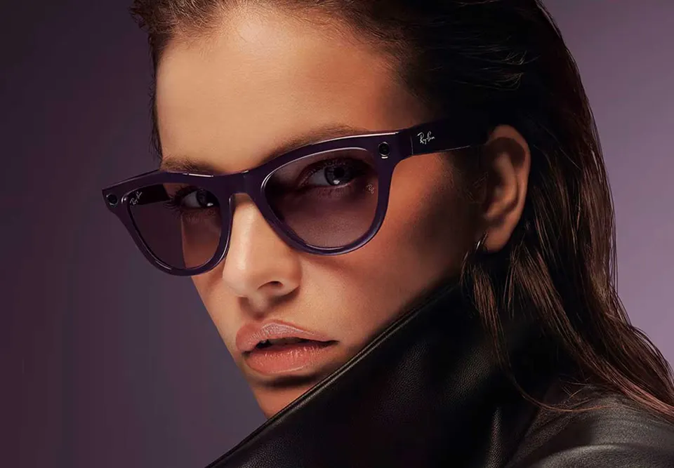 Солнцезащитные очки RayBan Meta Skyler Gen 2 Shiny Black Transition Ametyst (4)