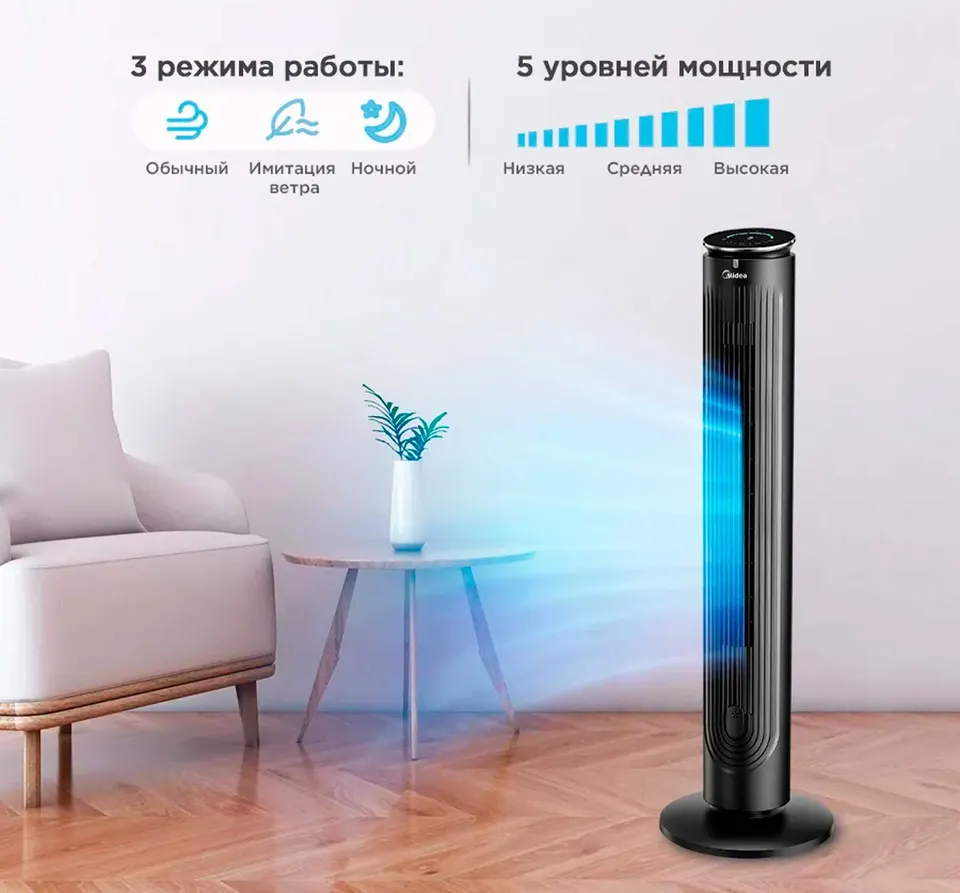 Напольный вентилятор-колонна Midea FT4040 (2)