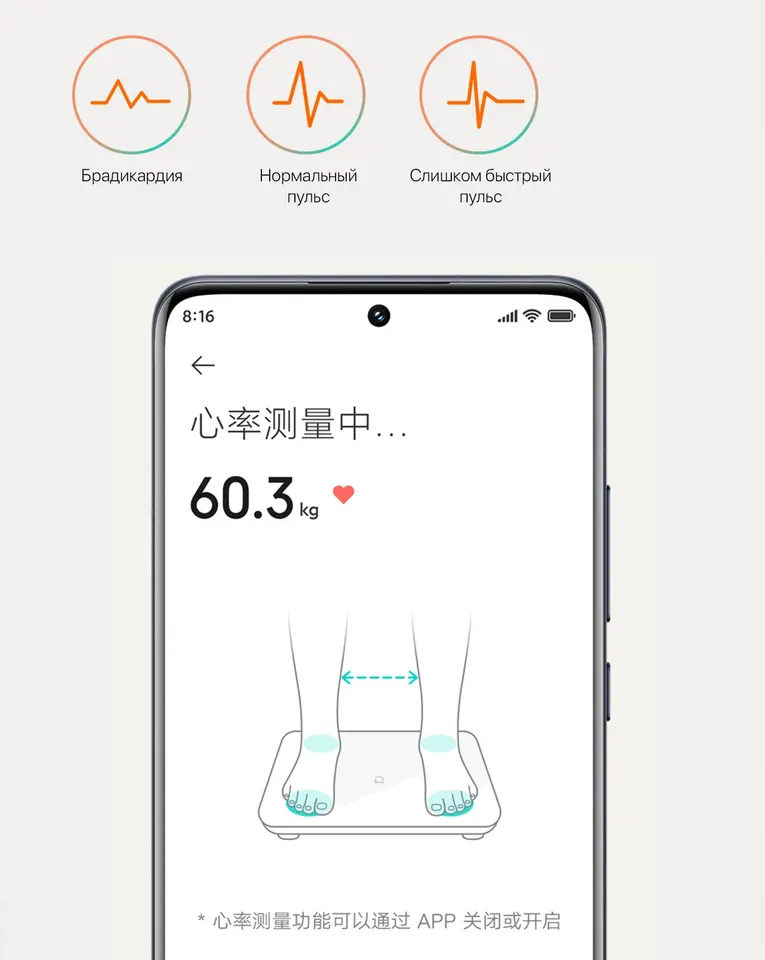 Умные весы Xiaomi Mijia Body Fat Scale S400 CN (7)