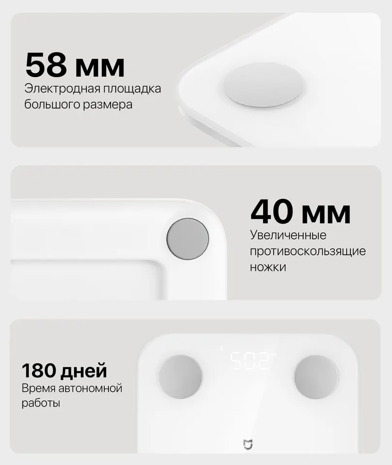 Умные весы Xiaomi Mijia Body Fat Scale S400 CN (9)