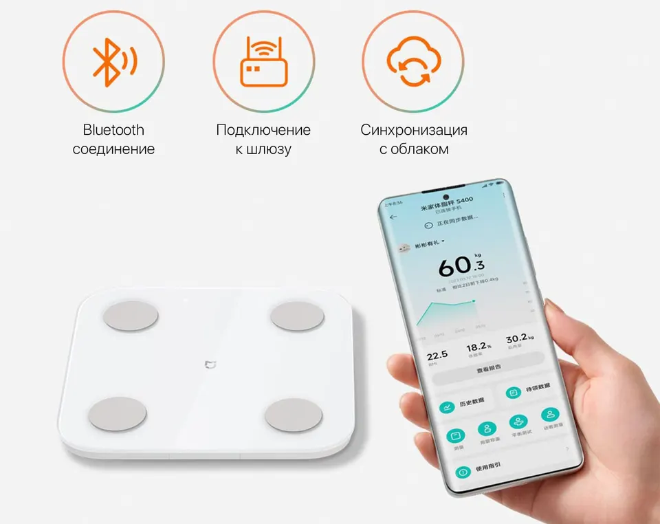 Умные весы Xiaomi Mijia Body Fat Scale S400 CN (11)